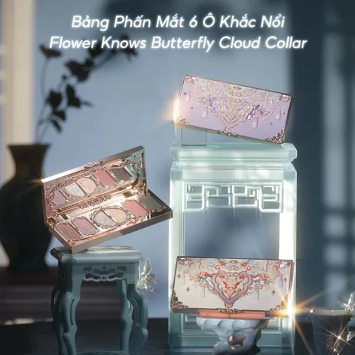 Bảng phấn mắt Butterfly Cloud Collar Flower Knows - Hình ảnh 9