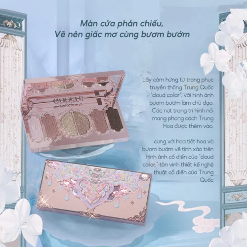 Bảng phấn mắt Butterfly Cloud Collar Flower Knows - Hình ảnh 7