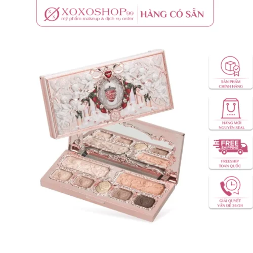 Bảng phấn mắt Strawberry Cupid Flower Knows chính hãng - Hình ảnh 3