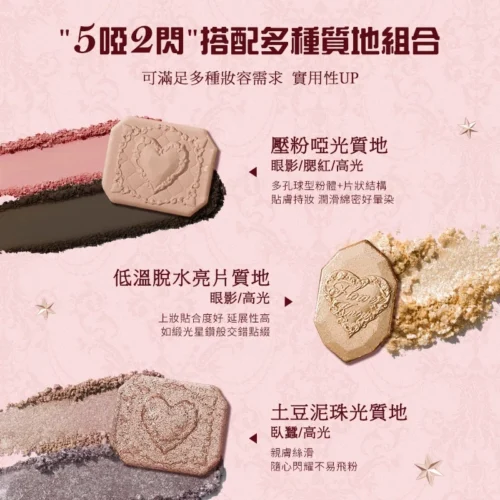 Bảng phấn mắt Strawberry Cupid Flower Knows chính hãng - Hình ảnh 5