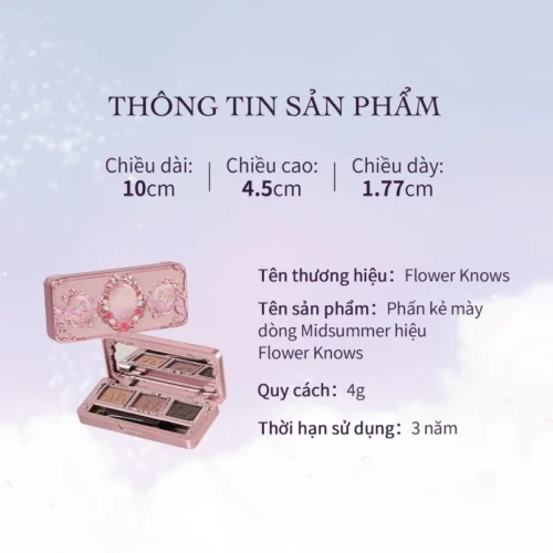 Bảng Phấn Tán Lông Mày Midsummer Fairytales Flower Knows - Hình ảnh 7