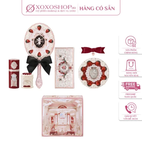 Bộ quà tặng 7 món Strawberry Cupid Flower Knows chính hãng - Ảnh 3