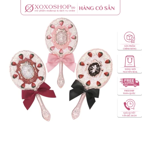 Gương Cầm Tay Strawberry Cupid Flower Knows - Hình ảnh 4