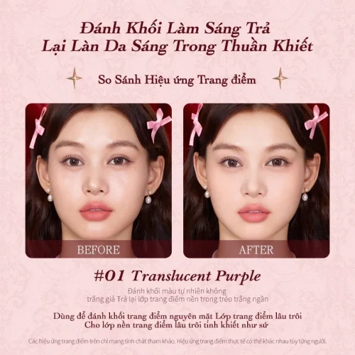 Phấn Phủ Dạng Nén Strawberry Cupid Flower Knows - Hình ảnh 8
