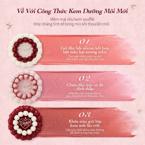 Son bùn Strawberry Cupid Flower Knows Chính Hãng - Ảnh 8