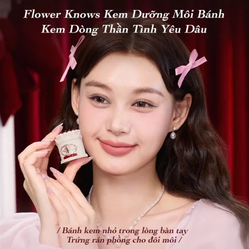Son bùn Strawberry Cupid Flower Knows Chính Hãng - Ảnh 7