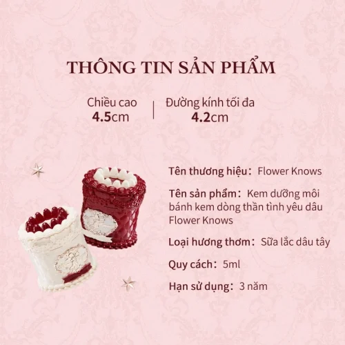 Son bùn Strawberry Cupid Flower Knows Chính Hãng - Ảnh 5