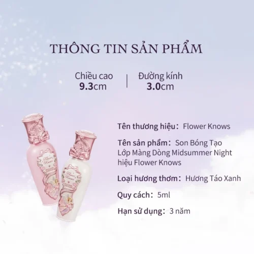 Son nước bóng Midsummer Fairytales Flower Knows - Hình ảnh 7