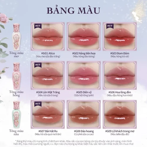 Son nước bóng Midsummer Fairytales Flower Knows - Hình ảnh 5